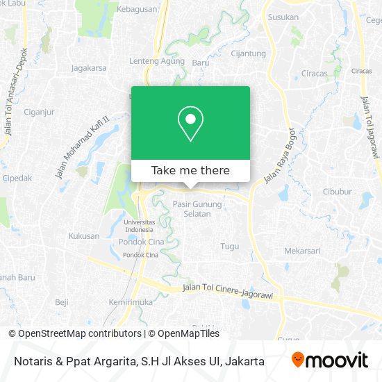 Notaris & Ppat Argarita, S.H Jl Akses UI map