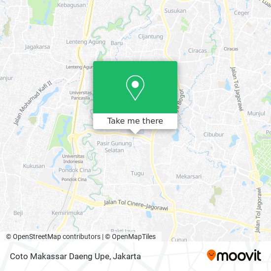 Coto Makassar Daeng Upe map