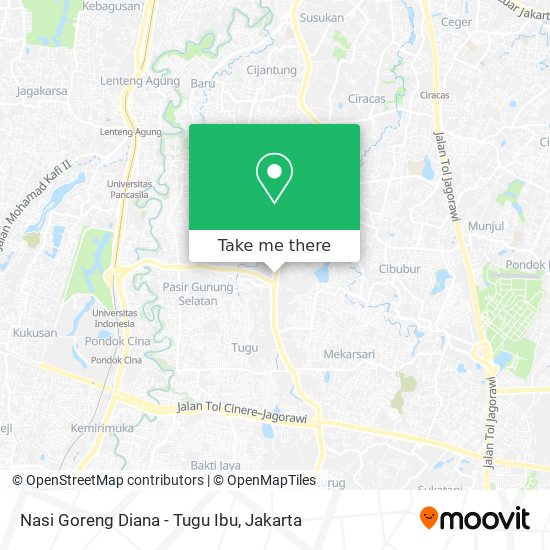 Nasi Goreng Diana - Tugu Ibu map