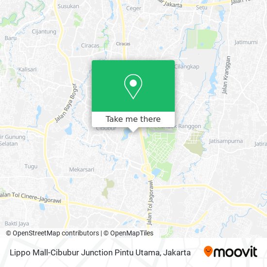 Lippo Mall-Cibubur Junction Pintu Utama map