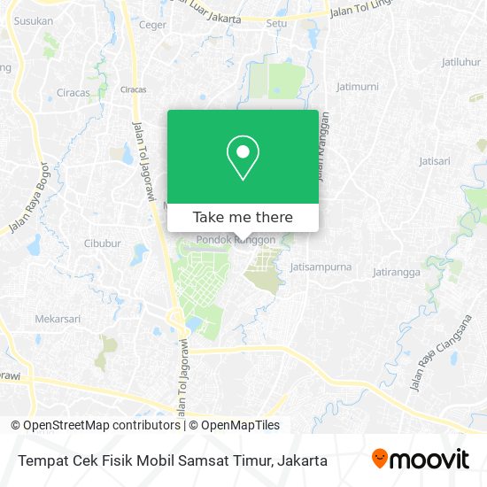 Tempat Cek Fisik Mobil Samsat Timur map
