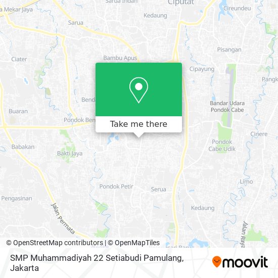 SMP Muhammadiyah 22 Setiabudi Pamulang map