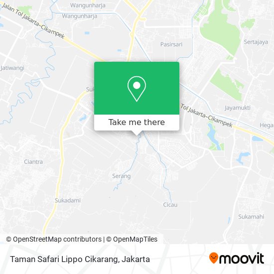 Taman Safari Lippo Cikarang map