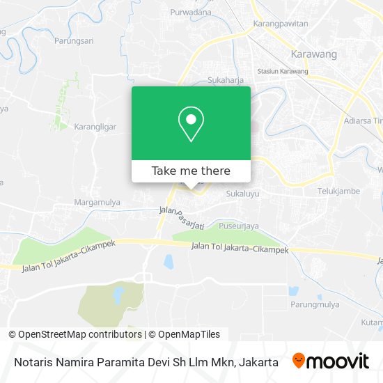 Notaris Namira Paramita Devi Sh Llm Mkn map