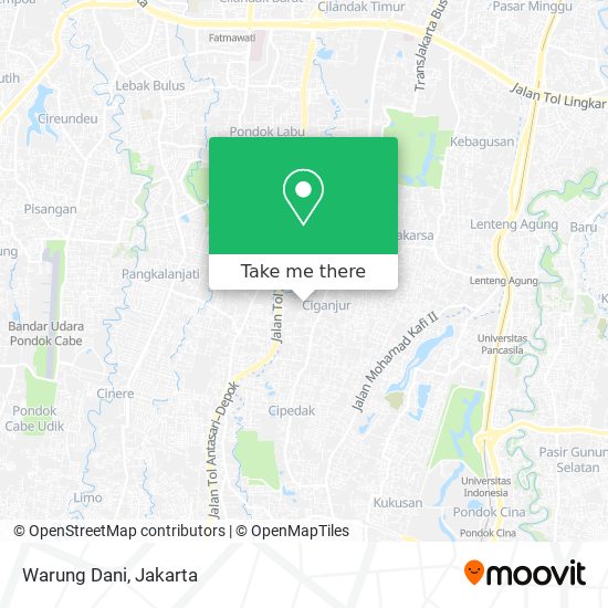 Warung Dani map