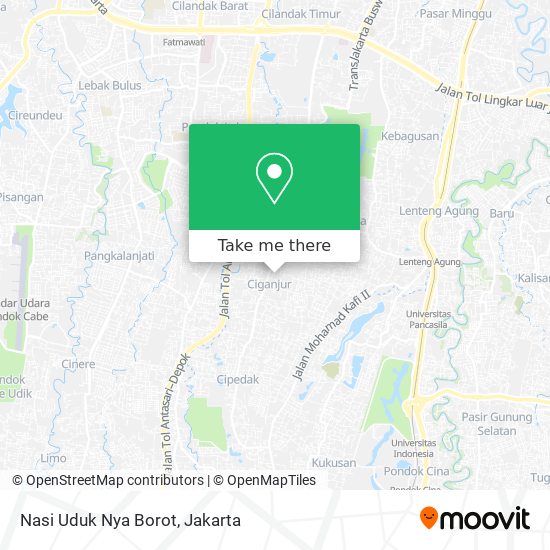 Nasi Uduk Nya Borot map