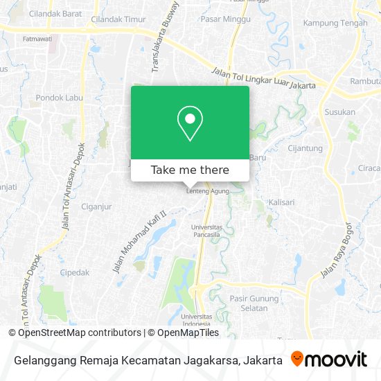 Gelanggang Remaja Kecamatan Jagakarsa map