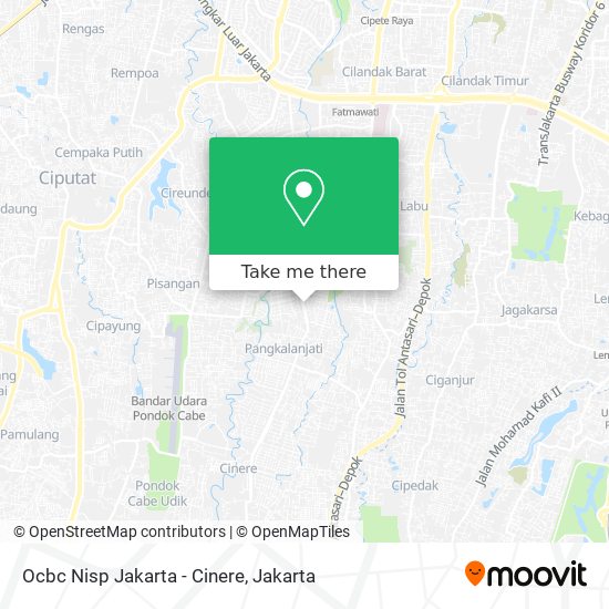 Ocbc Nisp Jakarta - Cinere map