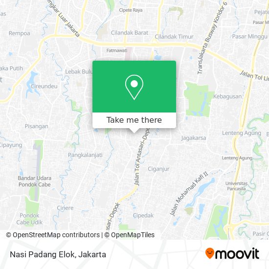 Nasi Padang Elok map