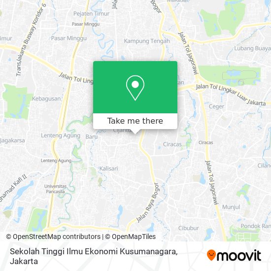 Sekolah Tinggi Ilmu Ekonomi Kusumanagara map