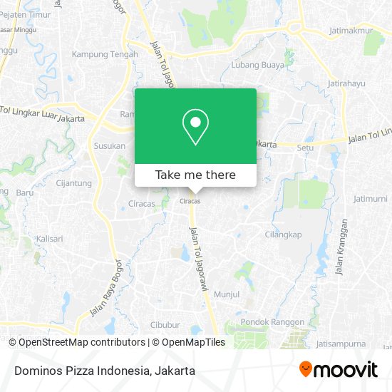 Dominos Pizza Indonesia map