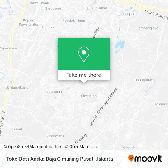 Toko Besi Aneka Baja Cimuning Pusat map