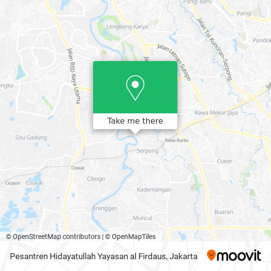 Pesantren Hidayatullah Yayasan al Firdaus map