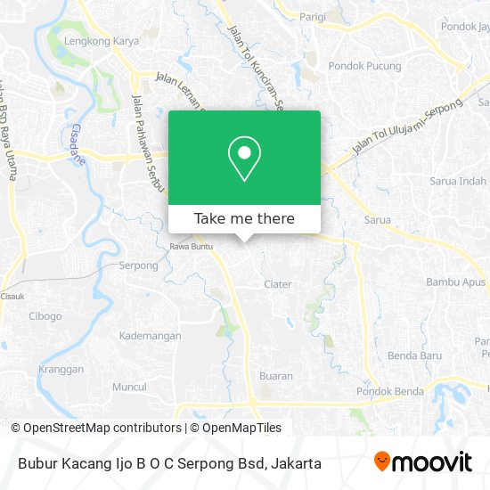 Bubur Kacang Ijo B O C Serpong Bsd map