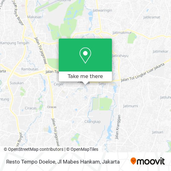 Resto Tempo Doeloe, Jl Mabes Hankam map