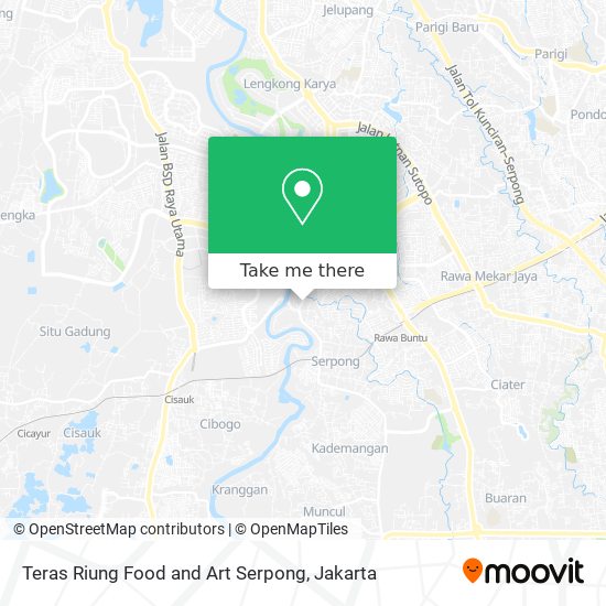 Teras Riung Food and Art Serpong map