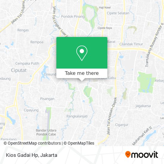 Kios Gadai Hp map