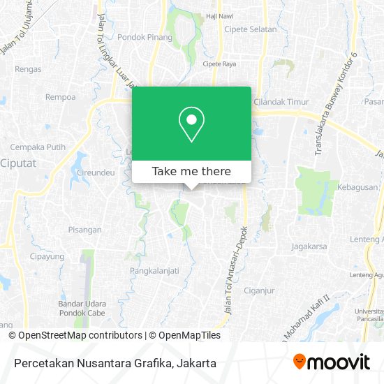 Percetakan Nusantara Grafika map