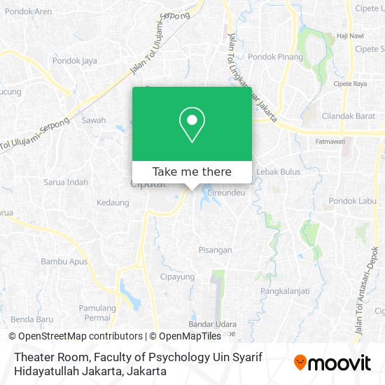 Theater Room, Faculty of Psychology Uin Syarif Hidayatullah Jakarta map