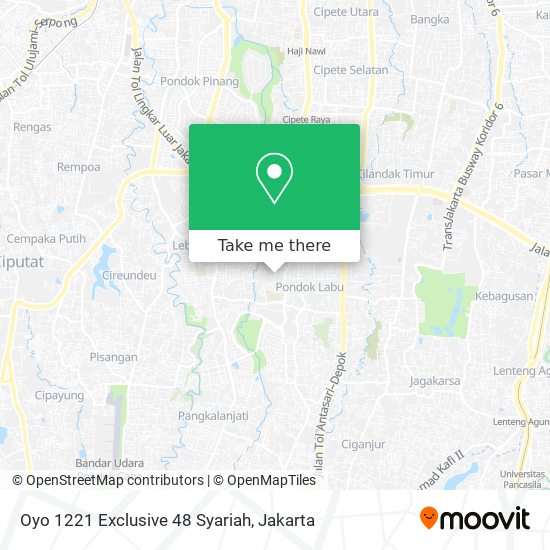 Oyo 1221 Exclusive 48 Syariah map