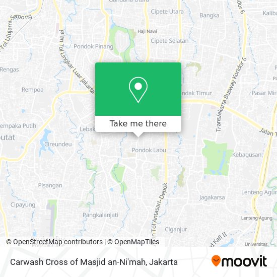 Carwash Cross of Masjid an-Ni'mah map