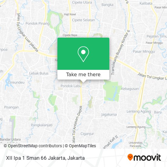 XII Ipa 1 Sman 66 Jakarta map