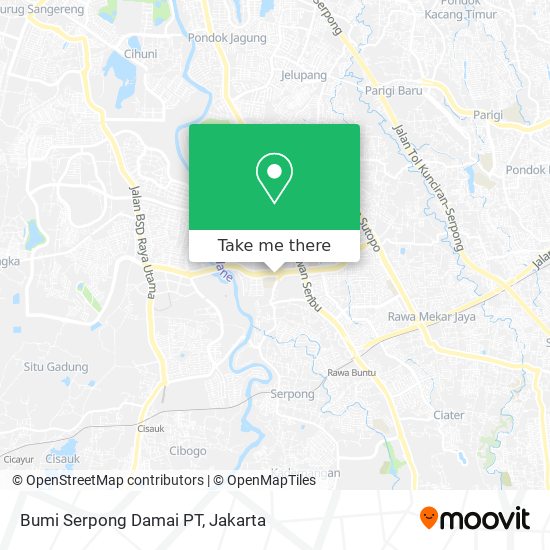 Bumi Serpong Damai PT map