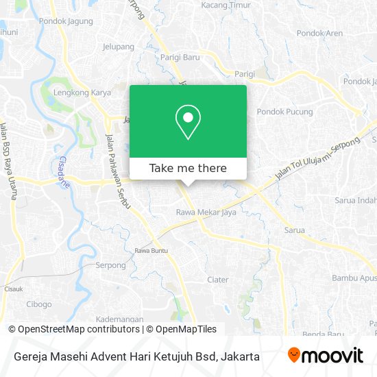 Gereja Masehi Advent Hari Ketujuh Bsd map