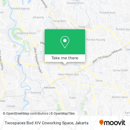 Twospaces Bsd XIV Coworking Space map
