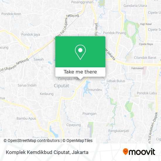Komplek Kemdikbud Ciputat map