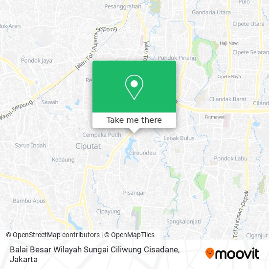 Balai Besar Wilayah Sungai Ciliwung Cisadane map