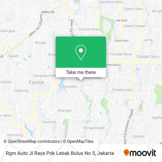 Rgm Auto Jl Raya Pdk Lebak Bulus No 5 map