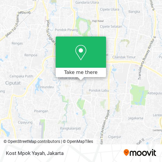 Kost Mpok Yayah map