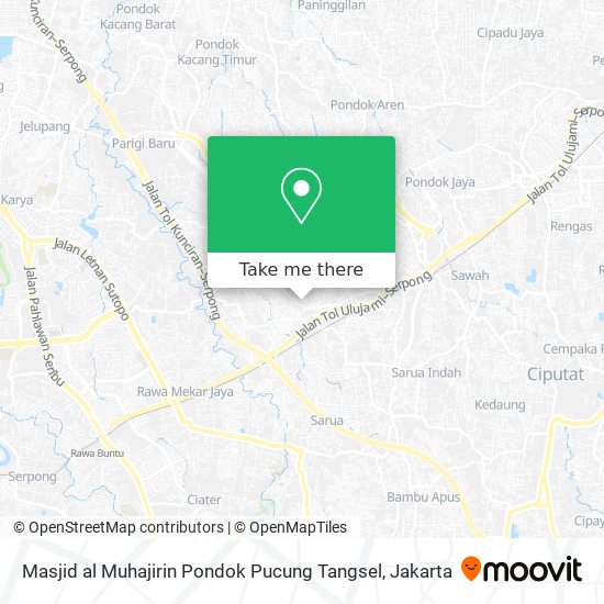 Masjid al Muhajirin Pondok Pucung Tangsel map