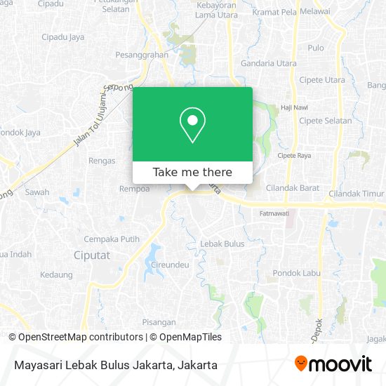 Mayasari Lebak Bulus Jakarta map