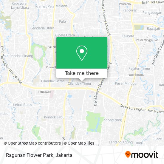 Ragunan Flower Park map