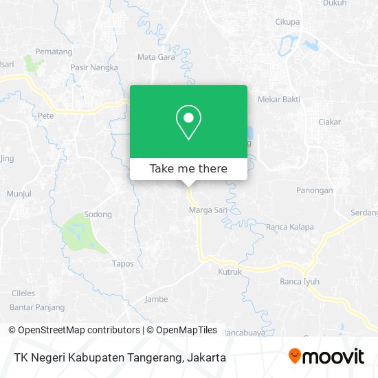 TK Negeri Kabupaten Tangerang map