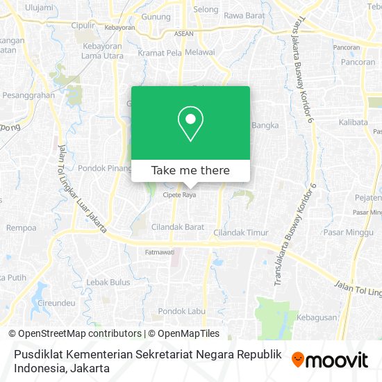 Pusdiklat Kementerian Sekretariat Negara Republik Indonesia map