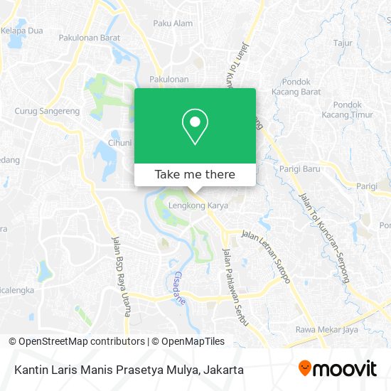 Kantin Laris Manis Prasetya Mulya map