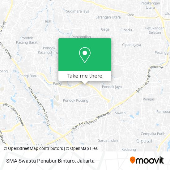 SMA Swasta Penabur Bintaro map