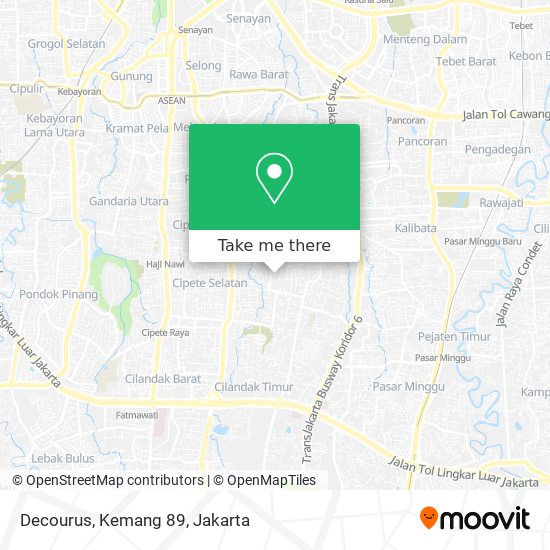 Decourus, Kemang 89 map