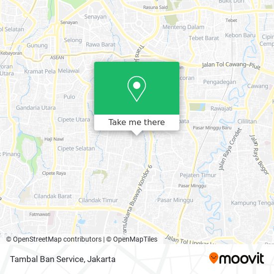 Tambal Ban Service map