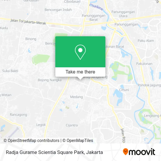 Radja Gurame Scientia Square Park map