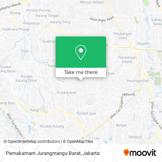 Pemakamam Jurangmangu Barat map