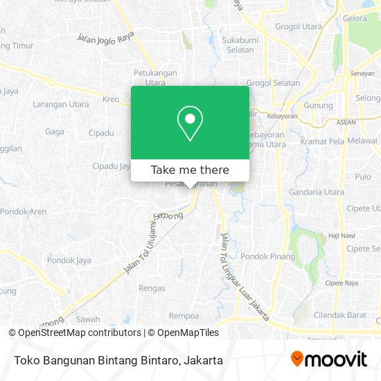 Toko Bangunan Bintang Bintaro map