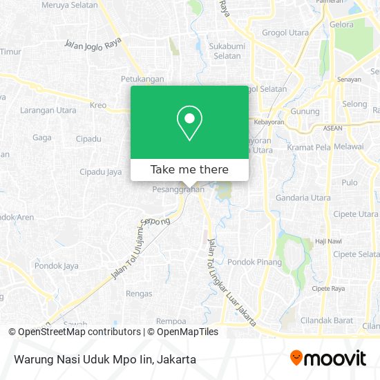 Warung Nasi Uduk Mpo Iin map