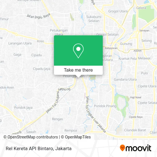 Rel Kereta API Bintaro map