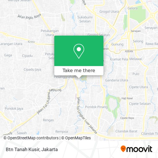 Btn Tanah Kusir map