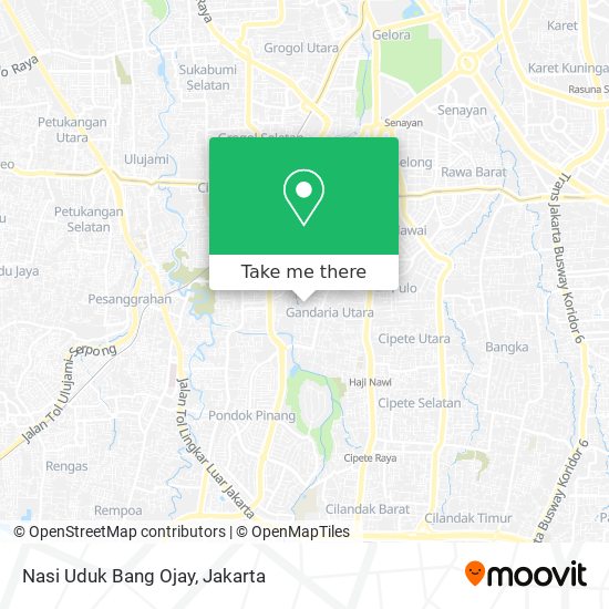 Nasi Uduk Bang Ojay map