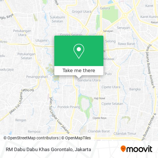 RM Dabu Dabu Khas Gorontalo map